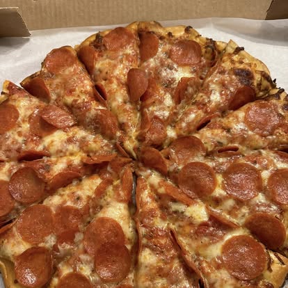 Classic pepperoni pizza